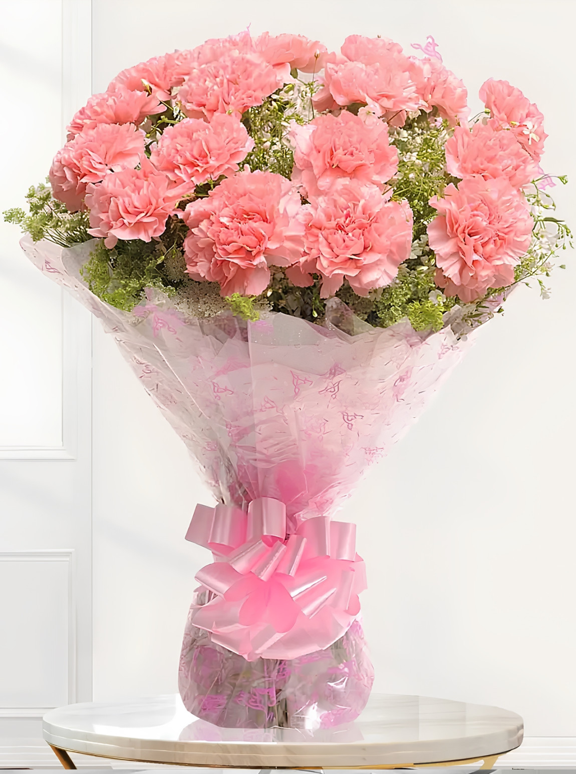 Büyük Boy Pembe Karanfil Buketi