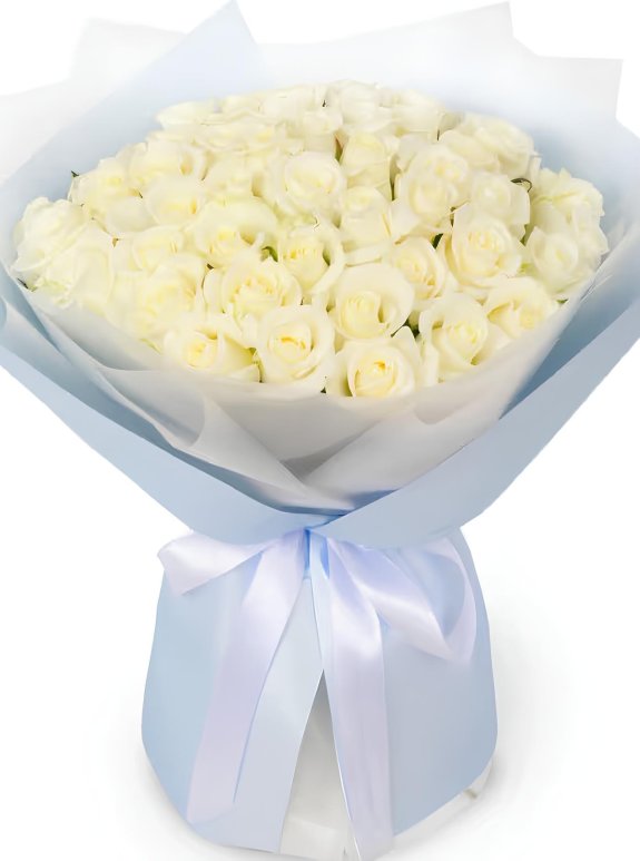 51 Adet Beyaz Gül Buketi