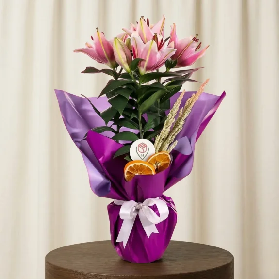 Büyüleyici Pembe Lilyum Bahçesi