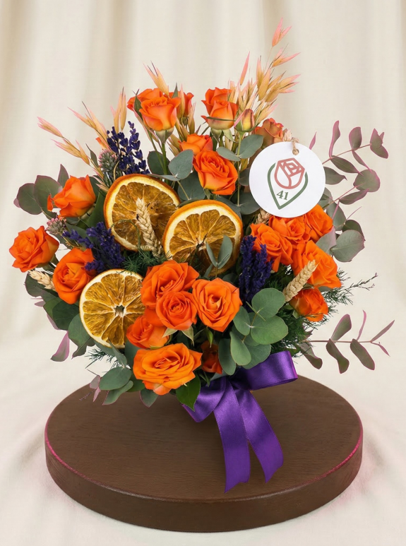 Gün Işığı Turuncu Gül Buketi