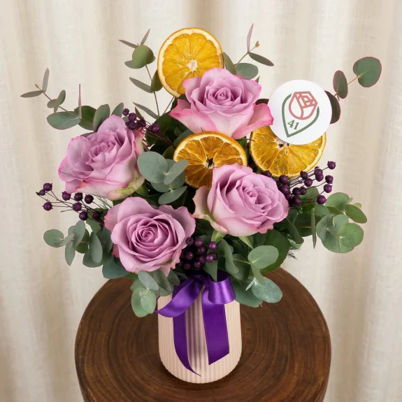 Düşler Lila Gül Aranjmanı