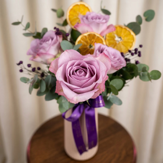 Lila Düşler Gül Aranjmanı