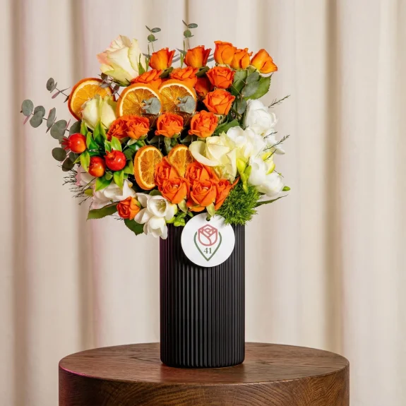 Modern Turuncu Frezya Aranjmanı