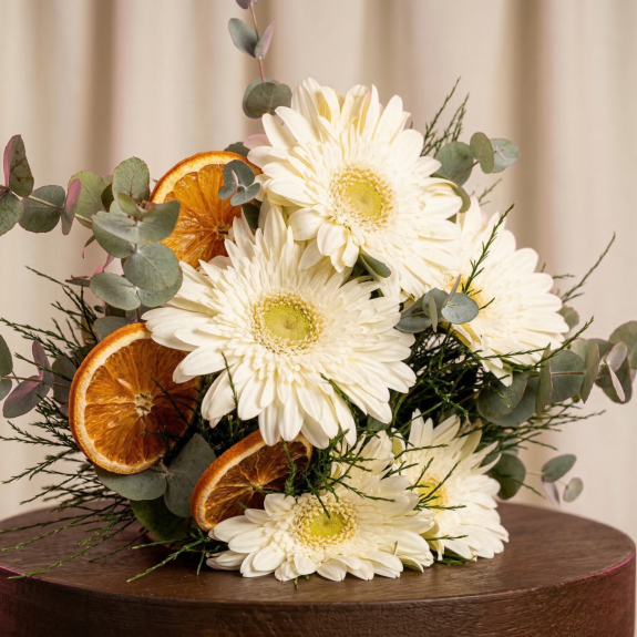 Narin Beyaz Gerbera Melodisi