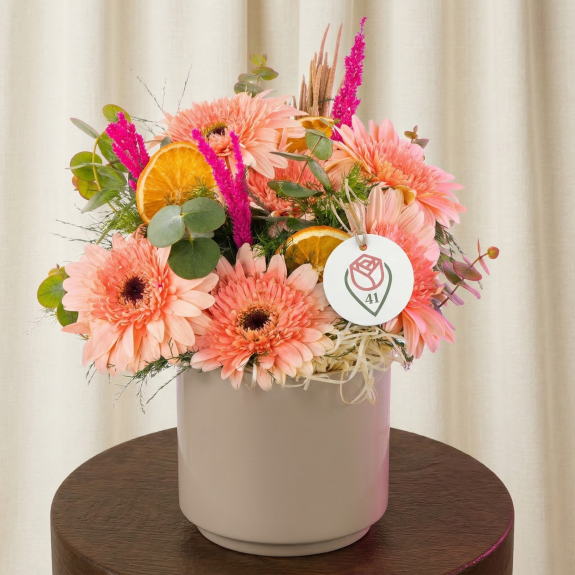 Somon Rüzgarı Gerbera Aranjmanı