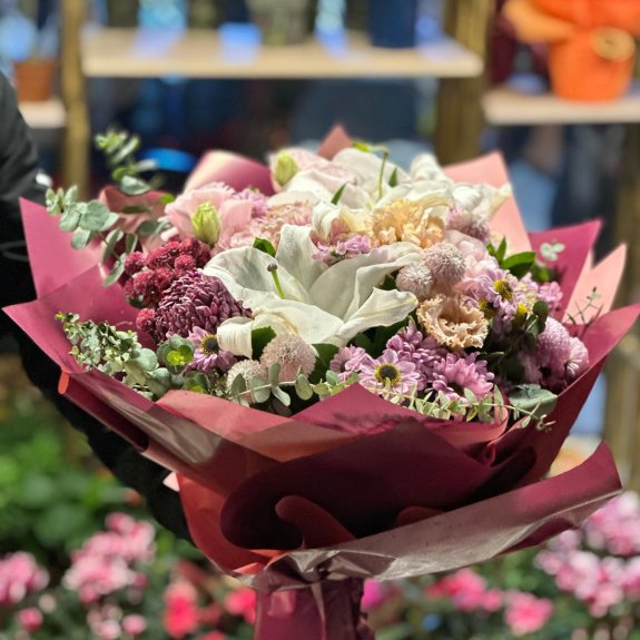 Stylish Pink Mevsim Buketi