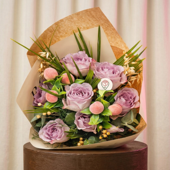 Zarif Lila Gül Buketi