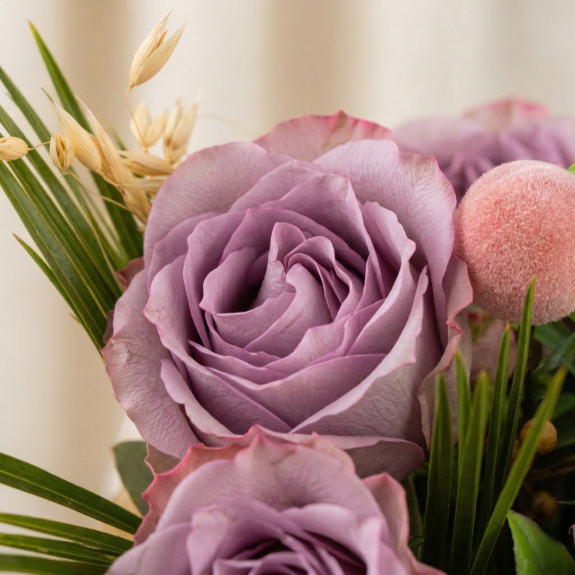 Zarif Lila Gül Buketi