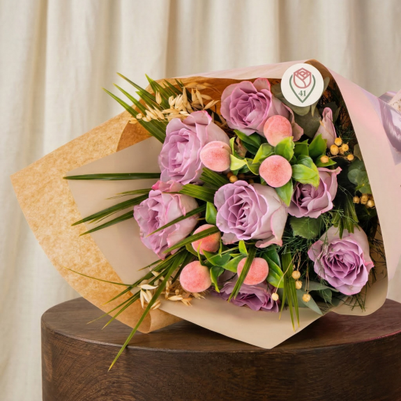 Zarif Lila Gül Buketi