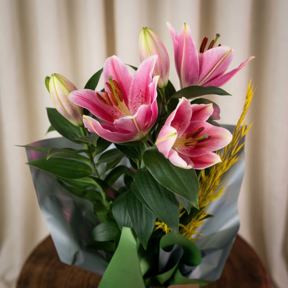 Zarif Pembe Lilyum Bahçesi